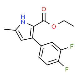 Ethyl 3-(3,4-difluorophenyl)-5-methyl-1H-pyrrole-2-carboxylate Structure