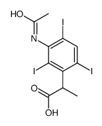 2-(3-Acetylamino-2,4,6-triiodophenyl)propionic acid Structure
