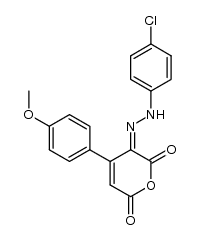 5-(4-Chlorophenylhydrazono)-4-(4-methoxyphenyl)glutaconic anhydride Structure