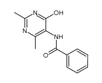 2,6-dimethyl-4-hydroxy-5-benzamidopyrimidine结构式