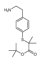 2-Methyl-2-propanyl 2-{[4-(2-aminoethyl)phenyl]sulfanyl}-2-methyl propanoate Structure