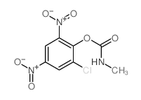 (2-chloro-4,6-dinitro-phenyl) N-methylcarbamate structure