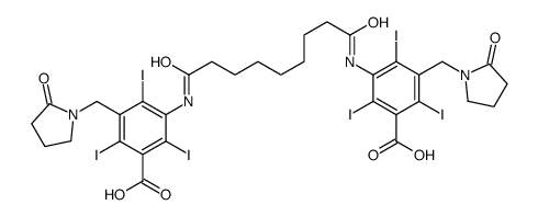 3-[[9-[3-carboxy-2,4,6-triiodo-5-[(2-oxopyrrolidin-1-yl)methyl]anilino]-9-oxononanoyl]amino]-2,4,6-triiodo-5-[(2-oxopyrrolidin-1-yl)methyl]benzoic acid结构式