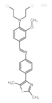 Benzenamine,N,N-bis(2-chloroethyl)-4-[[[4-(2,5-dimethyl-4-thiazolyl)phenyl]imino]methyl]-2-methoxy-,hydrochloride (1:1) picture