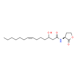 N-(3-hydroxy-7-cis tetradecenoyl)-L-Homoserine lactone Structure