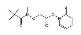 2-thioxopyridin-1(2H)-yl 2-((N-methylpivalamido)oxy)propanoate结构式