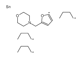 tributyl-[5-(morpholin-4-ylmethyl)furan-2-yl]stannane结构式