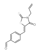 Benzaldehyde,4-[[4-oxo-3-(2-propen-1-yl)-2-thioxo-5-thiazolidinylidene]methyl]- Structure