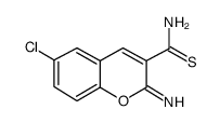 6-chloro-2-imino-2H-chromene-3-carbothioamide结构式