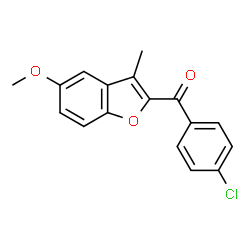 (4-CHLOROPHENYL)(5-METHOXY-3-METHYL-1-BENZOFURAN-2-YL)METHANONE结构式