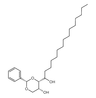 1,3-O-benzylidene-(D-arabino/L-xylo)-1,2,3,4-octadecanetetrol结构式