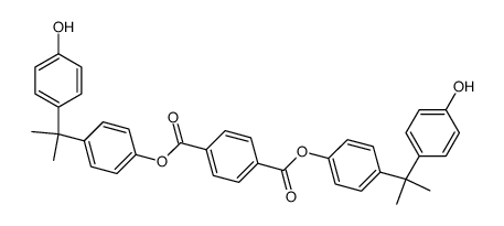 Terephthalic acid bis-{4-[1-(4-hydroxy-phenyl)-1-methyl-ethyl]-phenyl} ester Structure