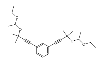 1,3-bis(3-(1-ethoxyethoxy)-3-methylbut-1-yn-1-yl)benzene Structure
