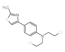 N,N-bis(2-chloroethyl)-4-(2-methyl-1,3-thiazol-4-yl)aniline structure