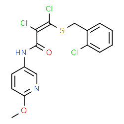 2,3-DICHLORO-3-[(2-CHLOROBENZYL)SULFANYL]-N-(6-METHOXY-3-PYRIDINYL)ACRYLAMIDE structure