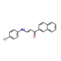 (2E)-3-[(4-Chlorophenyl)amino]-1-(2-naphthyl)-2-propen-1-one结构式