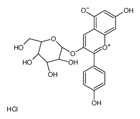 Pelargonidin 3-galactoside chloride structure