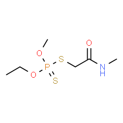 O-Ethyl O-methyl S-[(methylcarbamoyl)methyl] =phosphorodithioate结构式