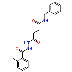 N-Benzyl-4-[2-(2-iodobenzoyl)hydrazino]-4-oxobutanamide结构式