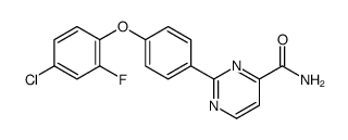 2-[4-(4-chloro-2-fluorophenoxy)phenyl]pyrimidine-4-carboxamide结构式