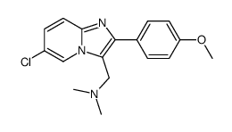 1-(6-chloro-2-(4-methoxyphenyl)imidazo[1,2-a]pyridin-3-yl)-N,N-dimethylmethanamine结构式