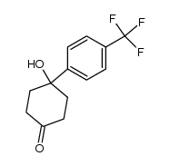 4-[4-(Trifluoromethyl)phenyl]-4-hydroxycyclohexanone结构式