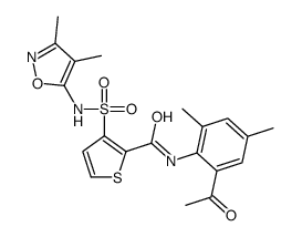 N-(2-acetyl-4,6-dimethylphenyl)-3-[(3,4-dimethyl-1,2-oxazol-5-yl)sulfamoyl]thiophene-2-carboxamide结构式