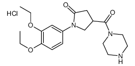 1-(3,4-diethoxyphenyl)-4-(piperazine-1-carbonyl)pyrrolidin-2-one,hydrochloride结构式