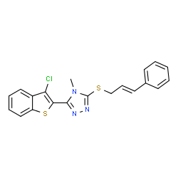 3-(3-chlorobenzo[b]thiophen-2-yl)-5-(cinnamylthio)-4-methyl-4H-1,2,4-triazole picture