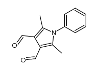 2,5-dimethyl-1-phenyl-pyrrole-3,4-dicarbaldehyde结构式