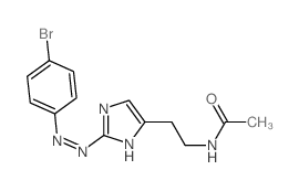 Acetamide,N-[2-[2-[2-(4-bromophenyl)diazenyl]-1H-imidazol-5-yl]ethyl]- structure
