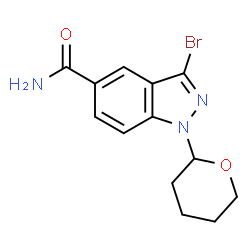 3-bromo-1-(tetrahydro-2H-pyran-2-yl)-1H-indazole-5-carboxamide Structure