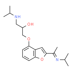1-[(1-Methylethyl)amino]-3-[[2-[1-[(1-methylethyl)imino]ethyl]benzofuran-4-yl]oxy]-2-propanol结构式