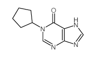 1-cyclopentyl-7H-purin-6-one结构式