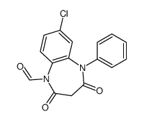 7-chloro-2,4-dioxo-5-phenyl-1,5-benzodiazepine-1-carbaldehyde Structure