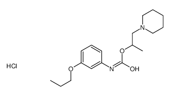 1-piperidin-1-ium-1-ylpropan-2-yl N-(3-propoxyphenyl)carbamate,chloride结构式