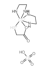 Chromium (1+), bis(1,2-ethanediamine-N,N)[mercaptoacetato(2-)-O, S]-, (OC-6-33)-, perchlorate Structure