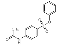Benzenesulfonic acid, 4-(acetylamino)-, phenyl ester结构式
