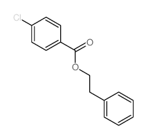 Benzoicacid, 4-chloro-, 2-phenylethyl ester structure