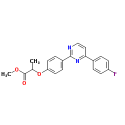 Methyl 2-{4-[4-(4-fluorophenyl)-2-pyrimidinyl]phenoxy}propanoate Structure