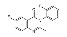 6-fluoro-3-(2-fluorophenyl)-2-methylquinazolin-4-one结构式