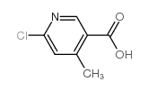 6-氯-4-甲基-3-吡啶羧酸结构式