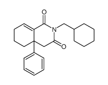 N-cyclohexylmethyl-4a-phenyl-1,3-diketo-1,2,3,4,4a,5,6,7-octahydroisoquinoline结构式