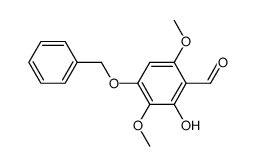 4-benzyloxy-2-hydroxy-3,6-dimethoxybenzaldehyde Structure