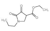 ethyl 4,5-dioxo-1-propyl-pyrrolidine-3-carboxylate结构式
