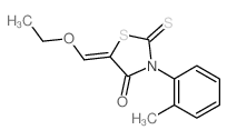 Rhodanine, 5-(ethoxymethylene)-3-o-tolyl- structure