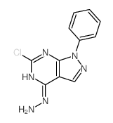 1H-Pyrazolo[3,4-d]pyrimidine,6-chloro-4-hydrazinyl-1-phenyl- structure