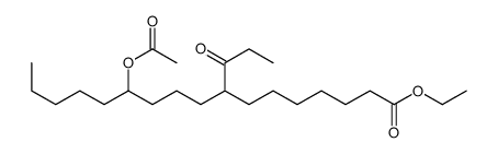 ethyl 12-acetyloxy-8-propanoylheptadecanoate结构式