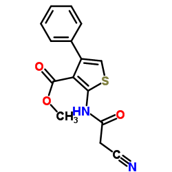 methyl 2-[(cyanoacetyl)amino]-4-phenylthiophene-3-carboxylate结构式