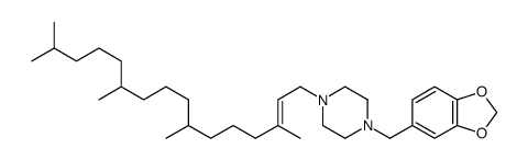 1-(1,3-benzodioxol-5-ylmethyl)-4-[(E)-3,7,11,15-tetramethylhexadec-2-enyl]piperazine Structure